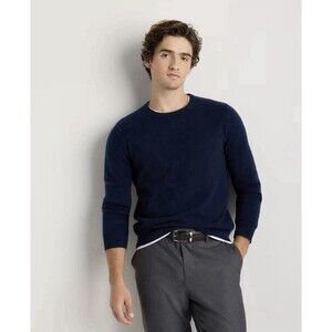 Quince Mongolian Cashmere Crewneck Sweater Mens Large True Navy Luxury Knit